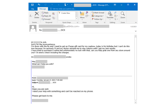 Business email compromise (BEC)